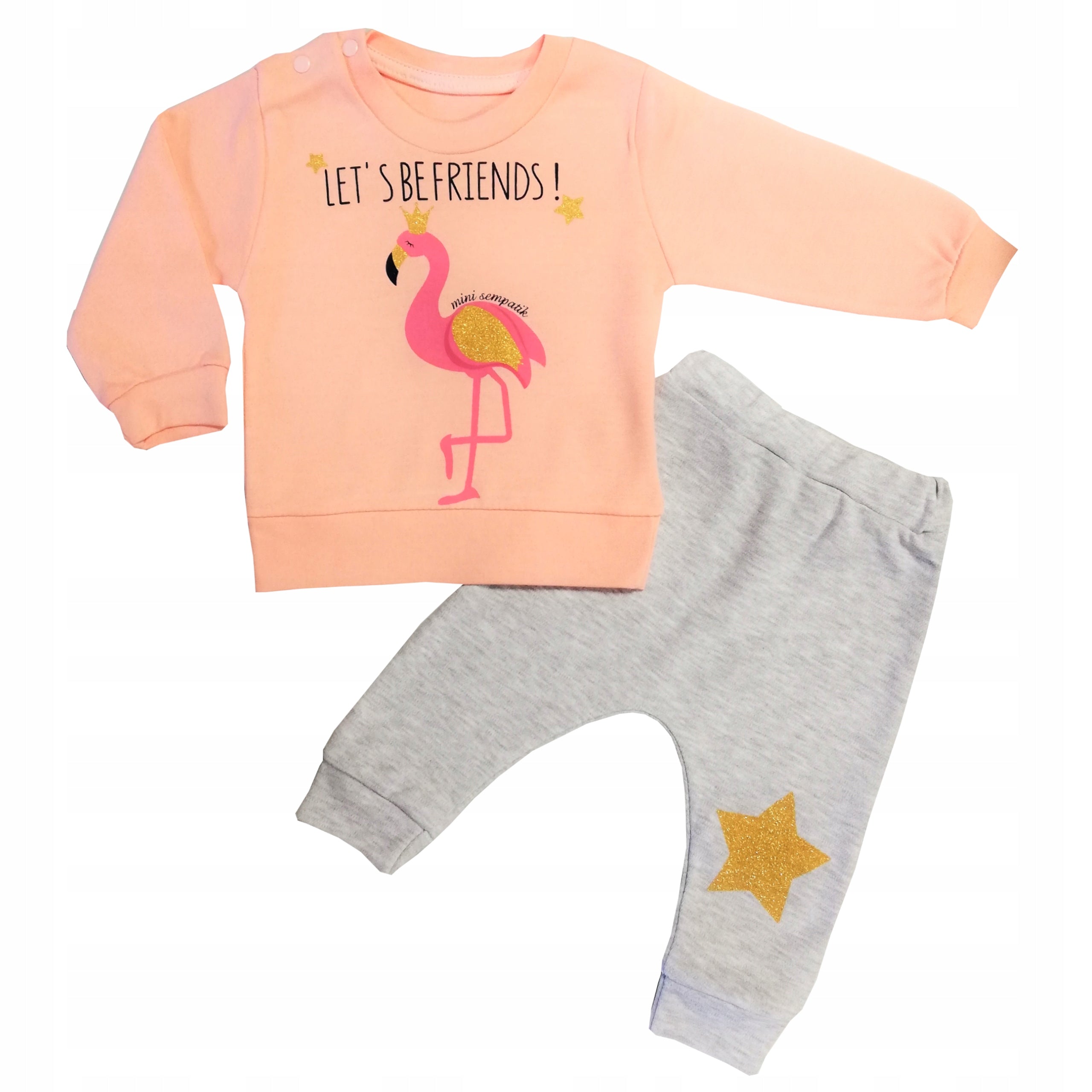 Dres dziewczęcy komplet 2 częściowy bawełna 3m