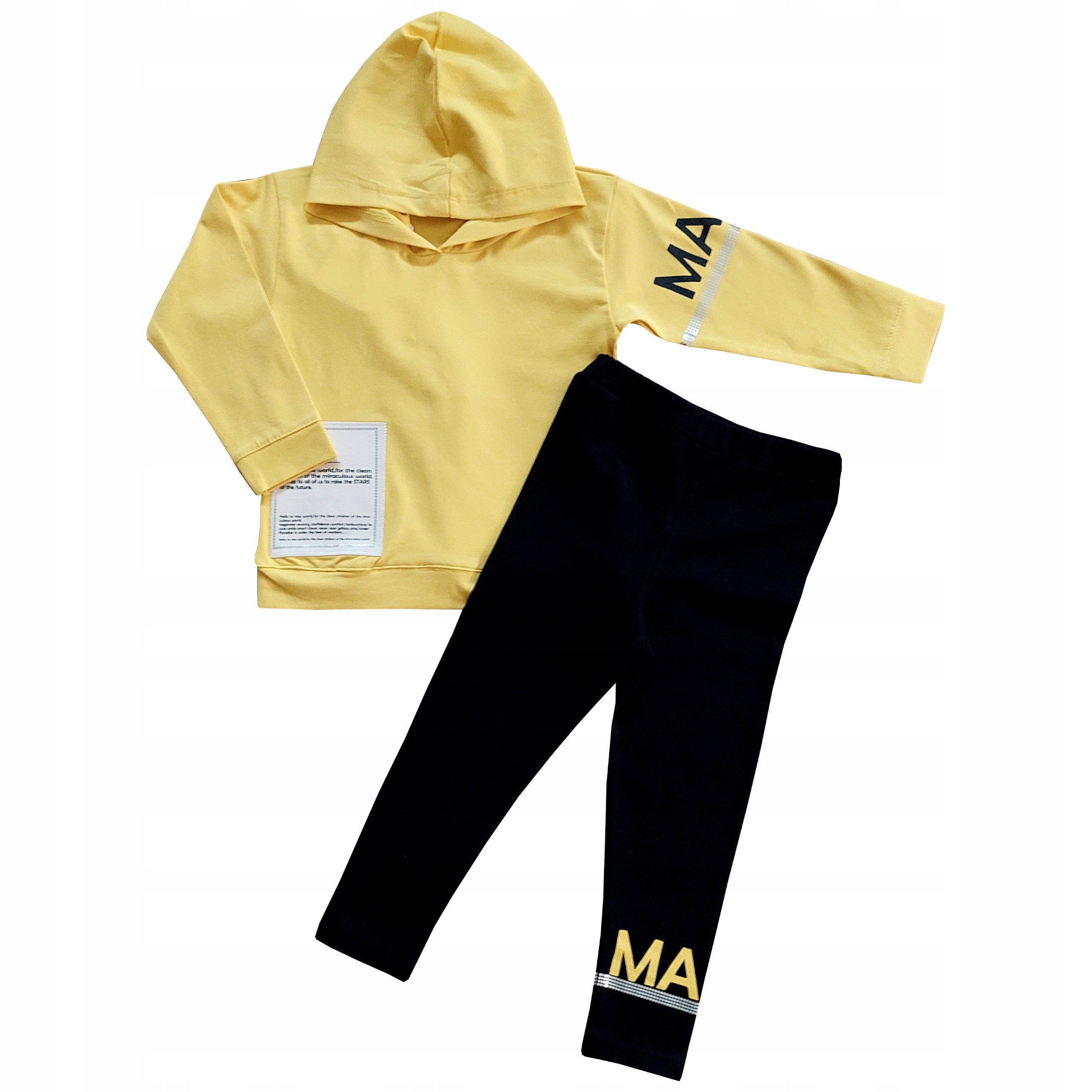 Komplet dziewczęcy bawełna bluza legginsy 3-