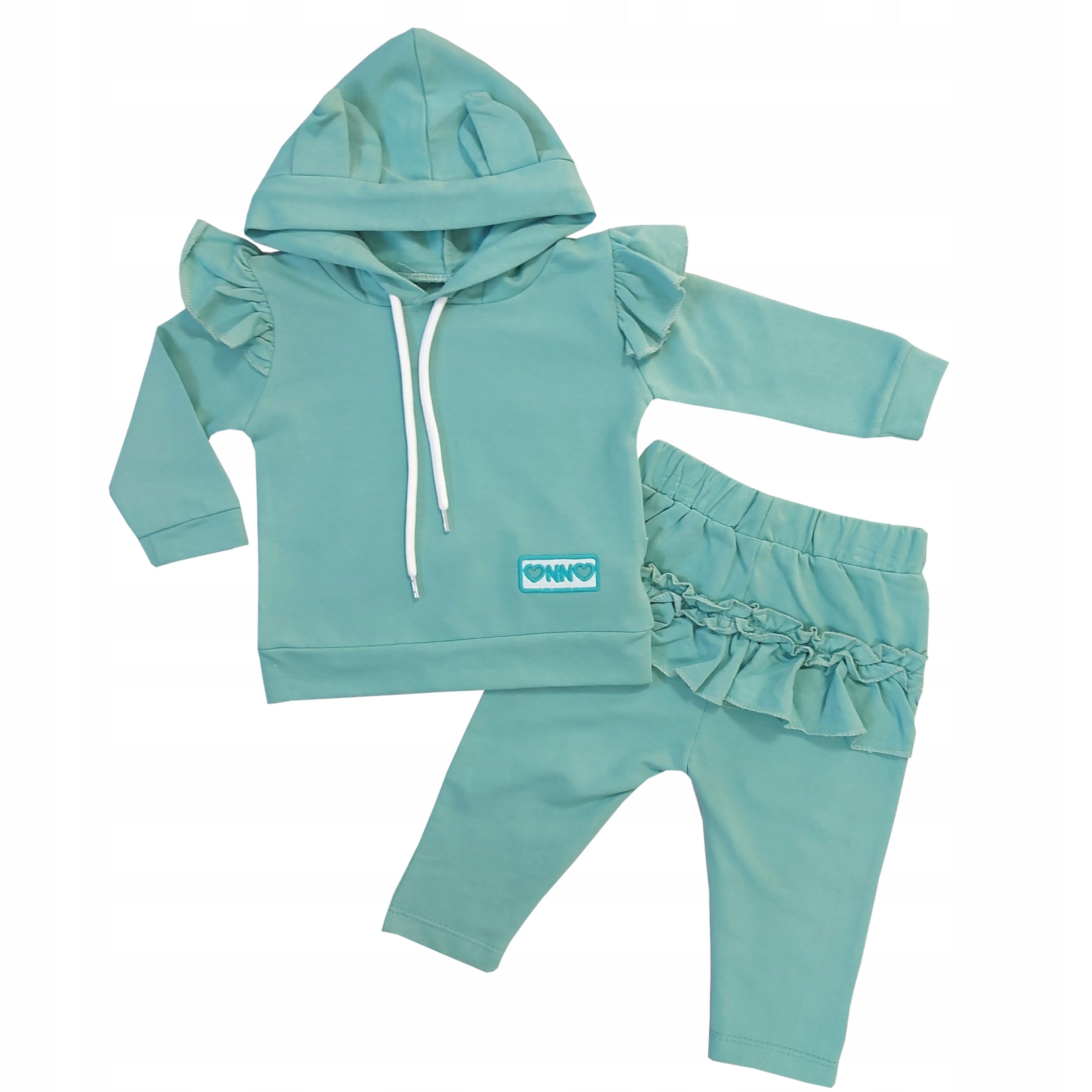 Dres dziewczęcy z kapturem bawełna