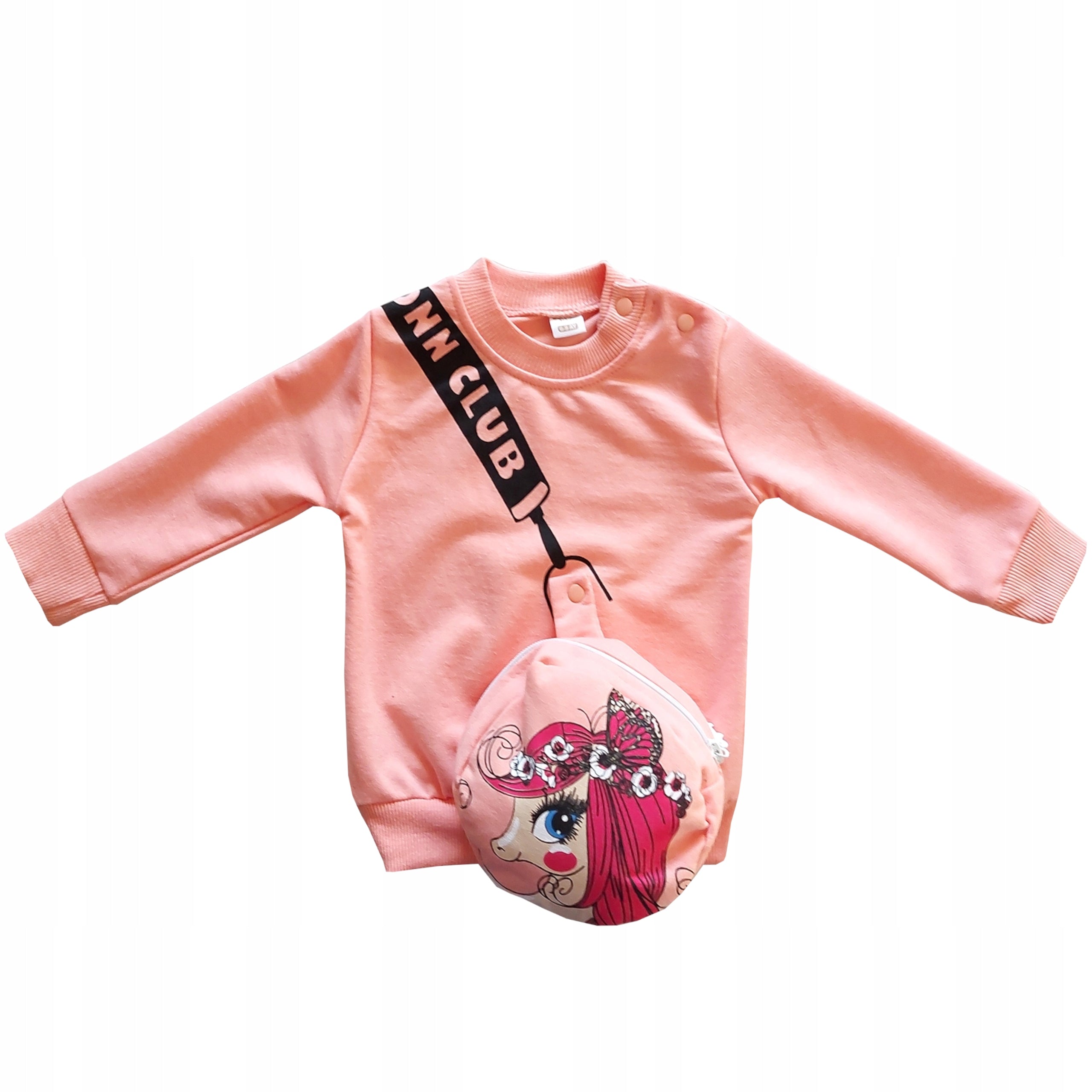 Dres dziewczęcy komplet z torebką bawełna