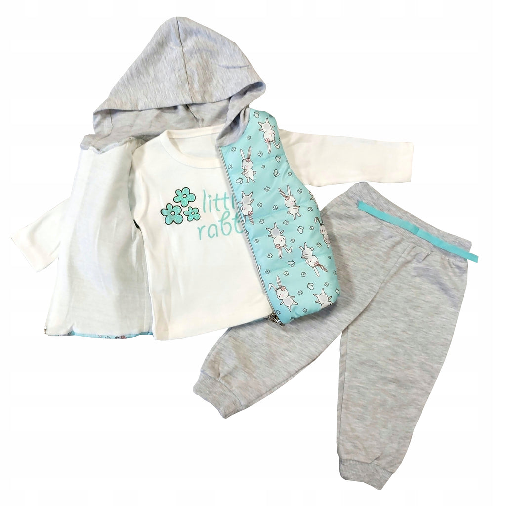 Komplet dziewczęcy bawełna 6 m dres 3 cz