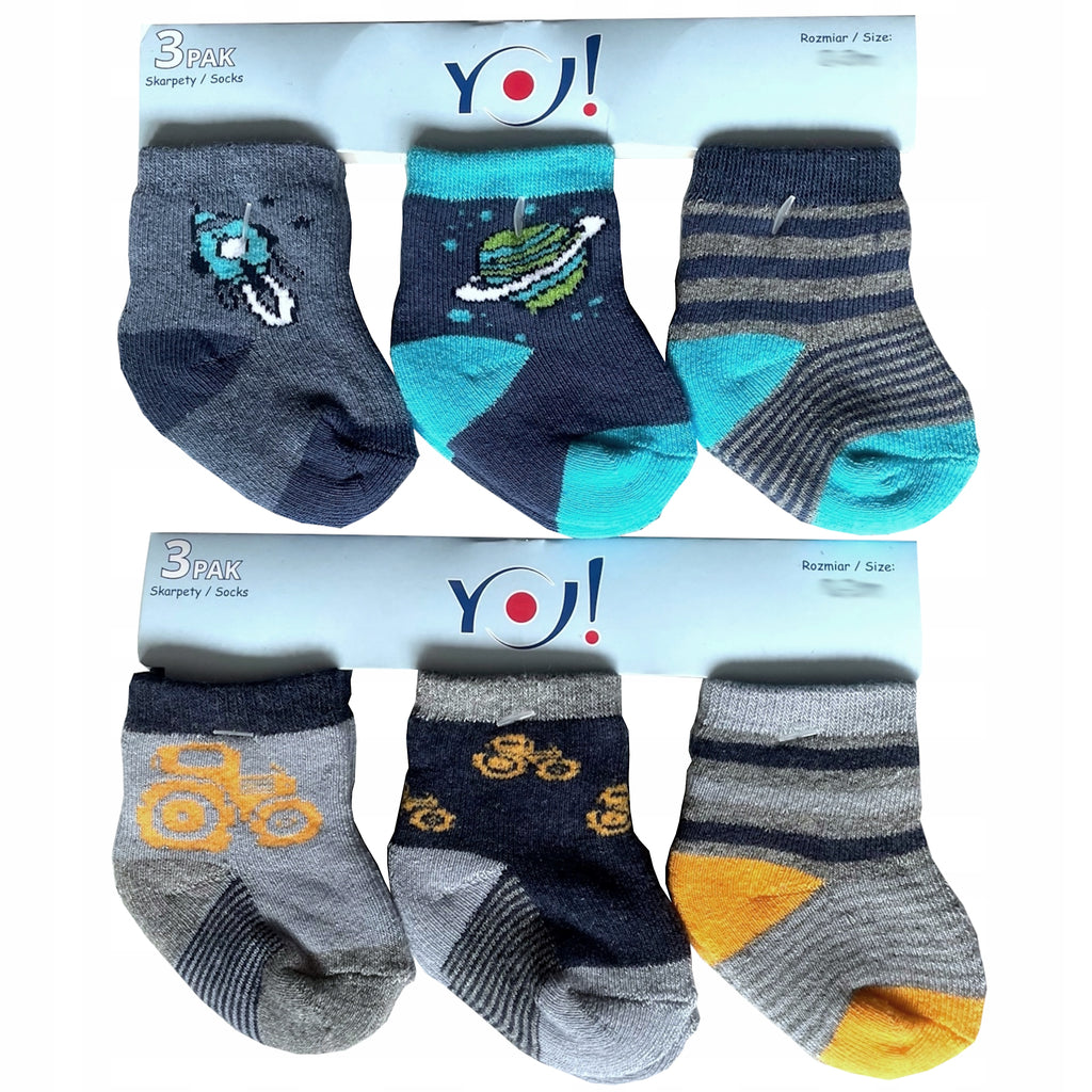 Skarpetki niemowlęce YOCLUB 2x 3 pak ciepłe frotte Polskie