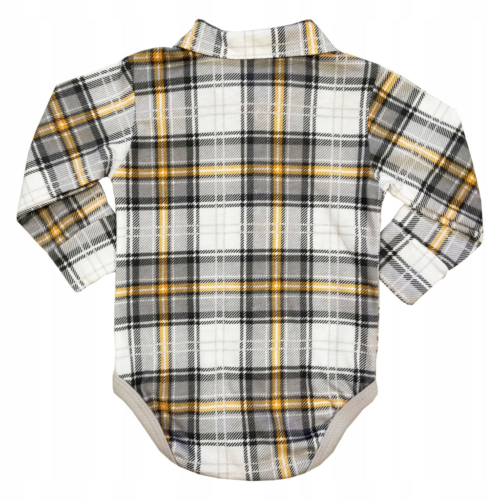 Body w kratę koszula długi rękaw bawełna