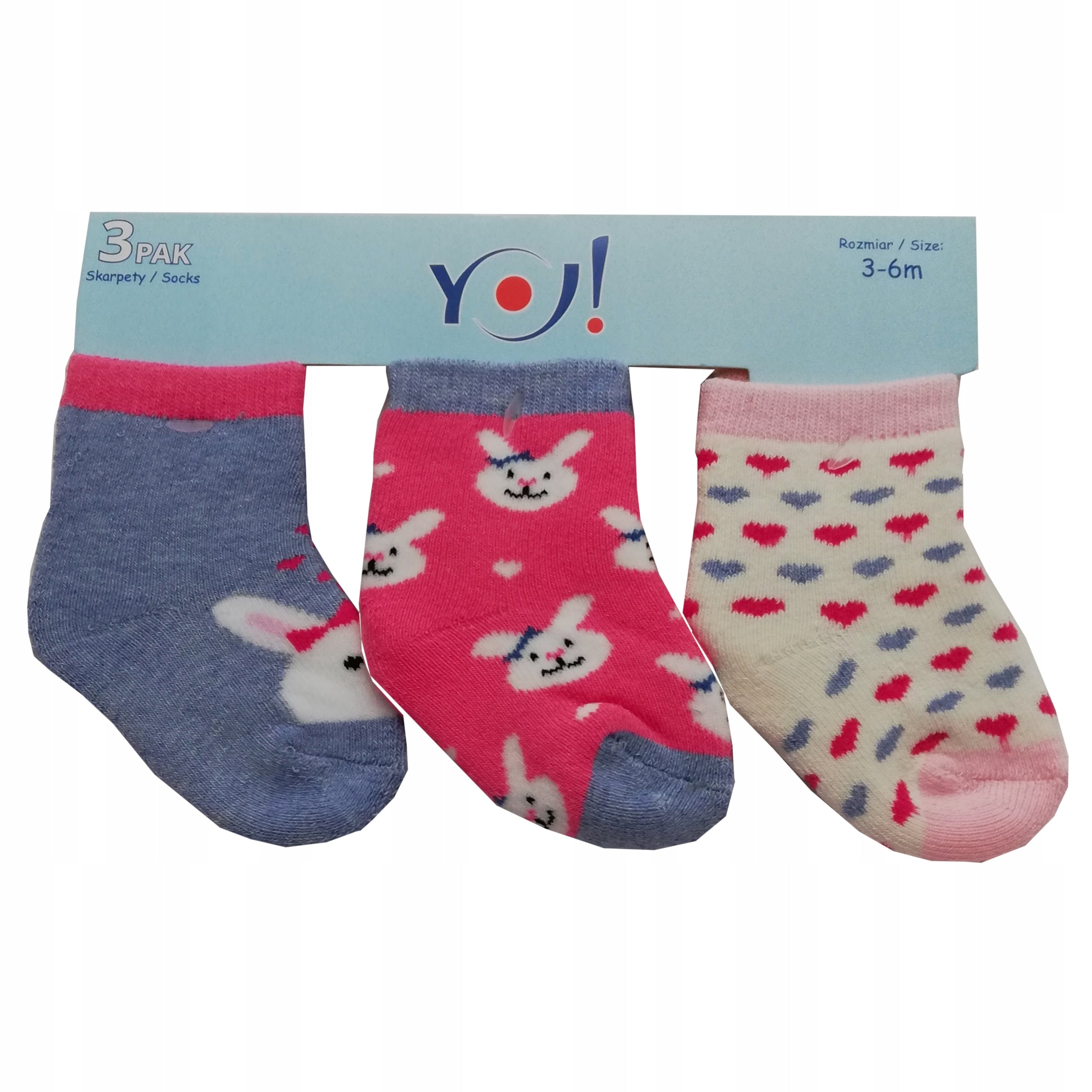Skarpetki niemowlęce YOCLUB 2x 3 pak ciepłe frotte Polski