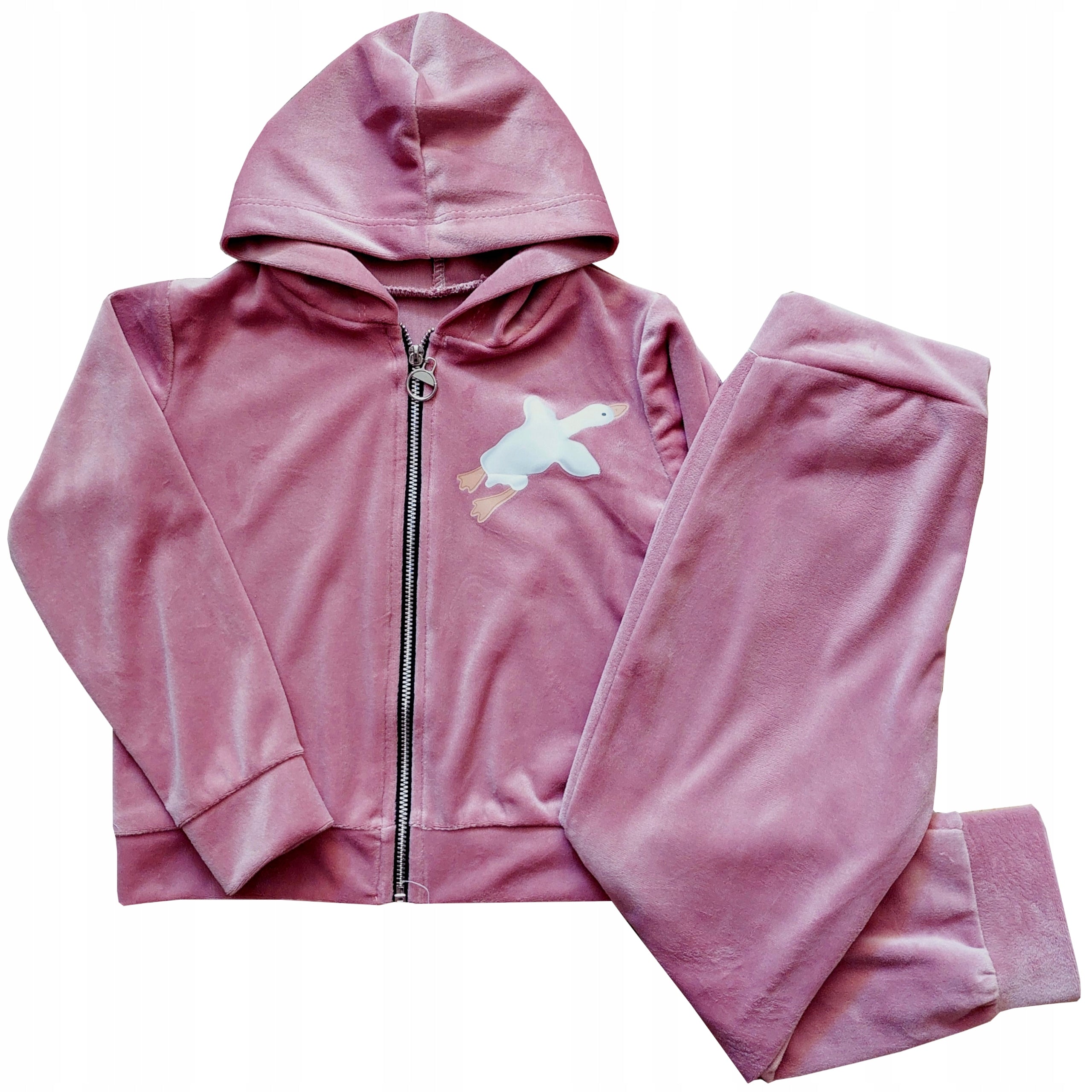 Dres dziewczęcy welurowy komplet 2 lata