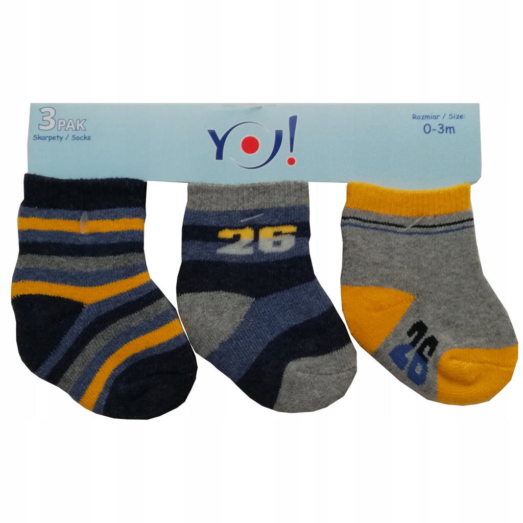 Skarpetki niemowlęce YOCLUB 2x 3 pak ciepłe frotte Polskie