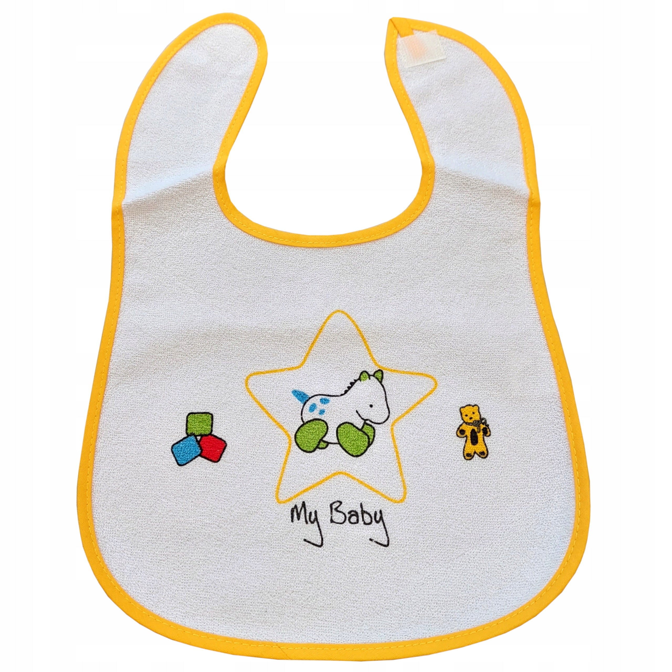 Śliniaki bawełniane na rzep duże wodoodporne 2 pak