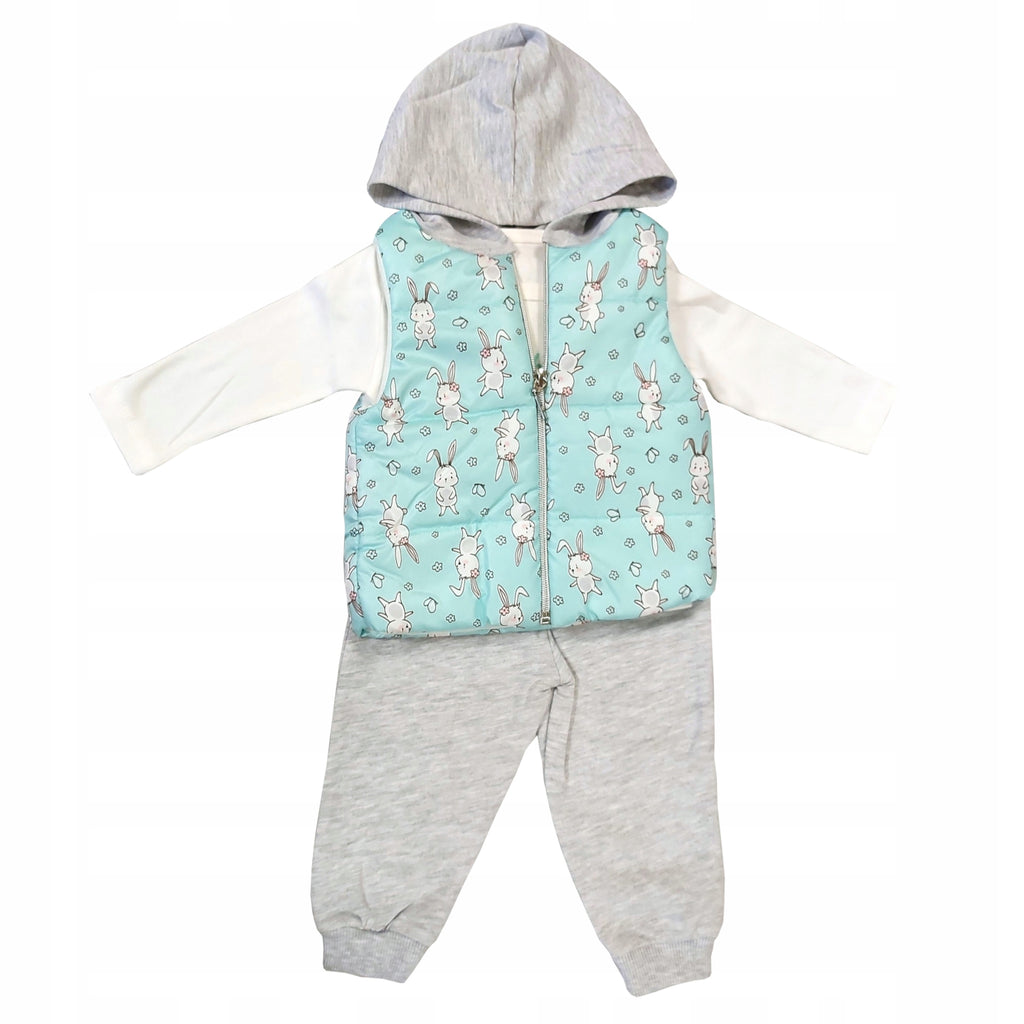 Komplet dziewczęcy bawełna 6 m dres 3 cz