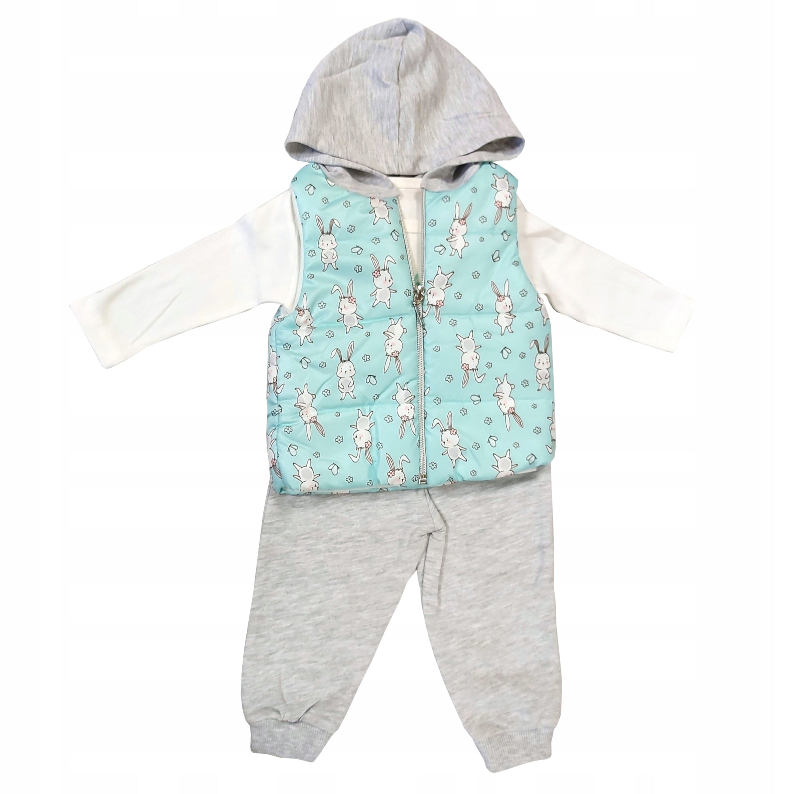 Komplet dziewczęcy bawełna 6 m dres 3 cz