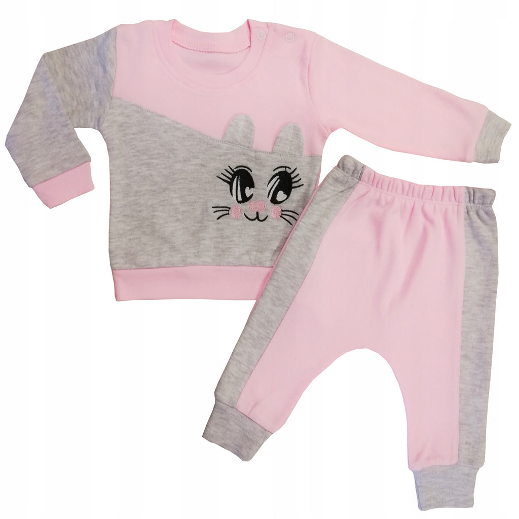 Dres dziewczęcy komplet 2 częściowy bawełniany