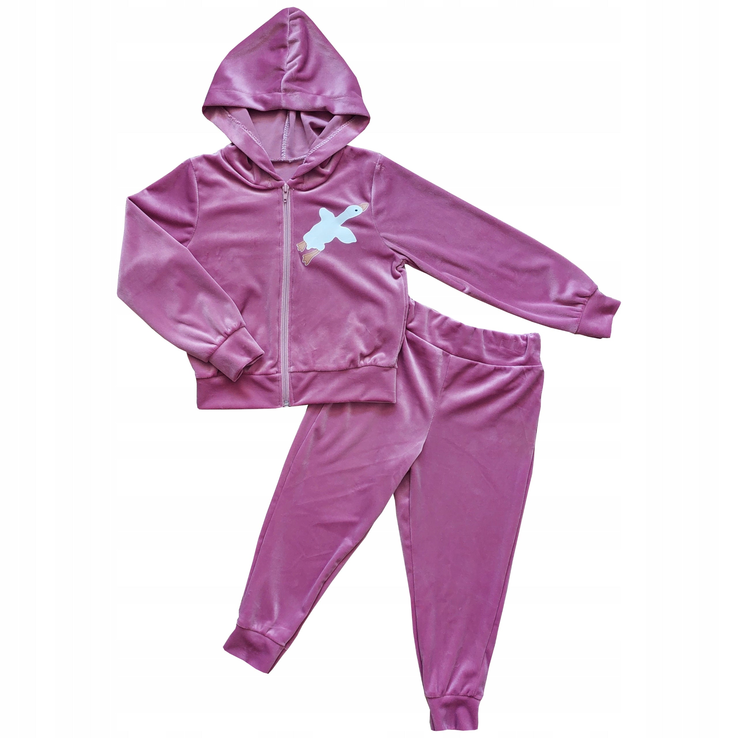 Dres dziewczęcy welurowy komplet 2 lata