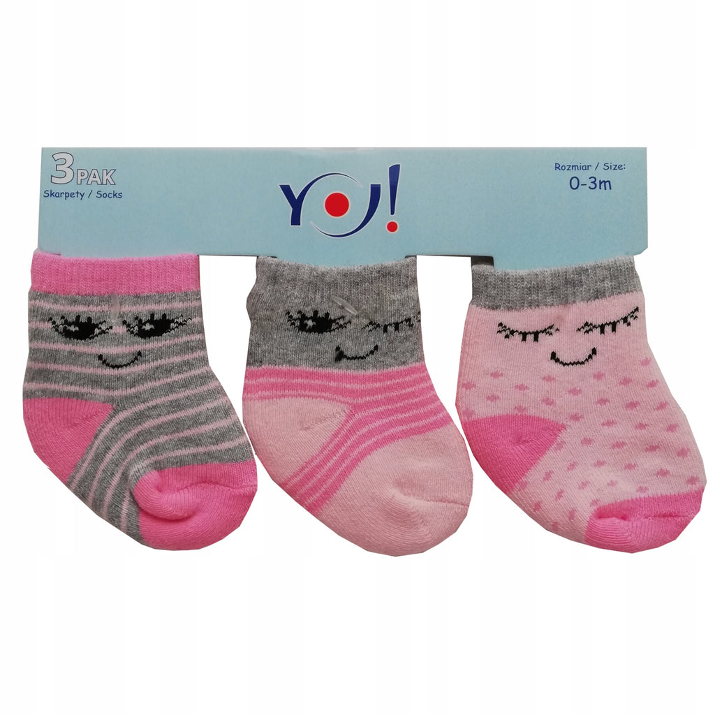 Skarpetki niemowlęce YOCLUB 2x 3 pak ciepłe frotte Polskie