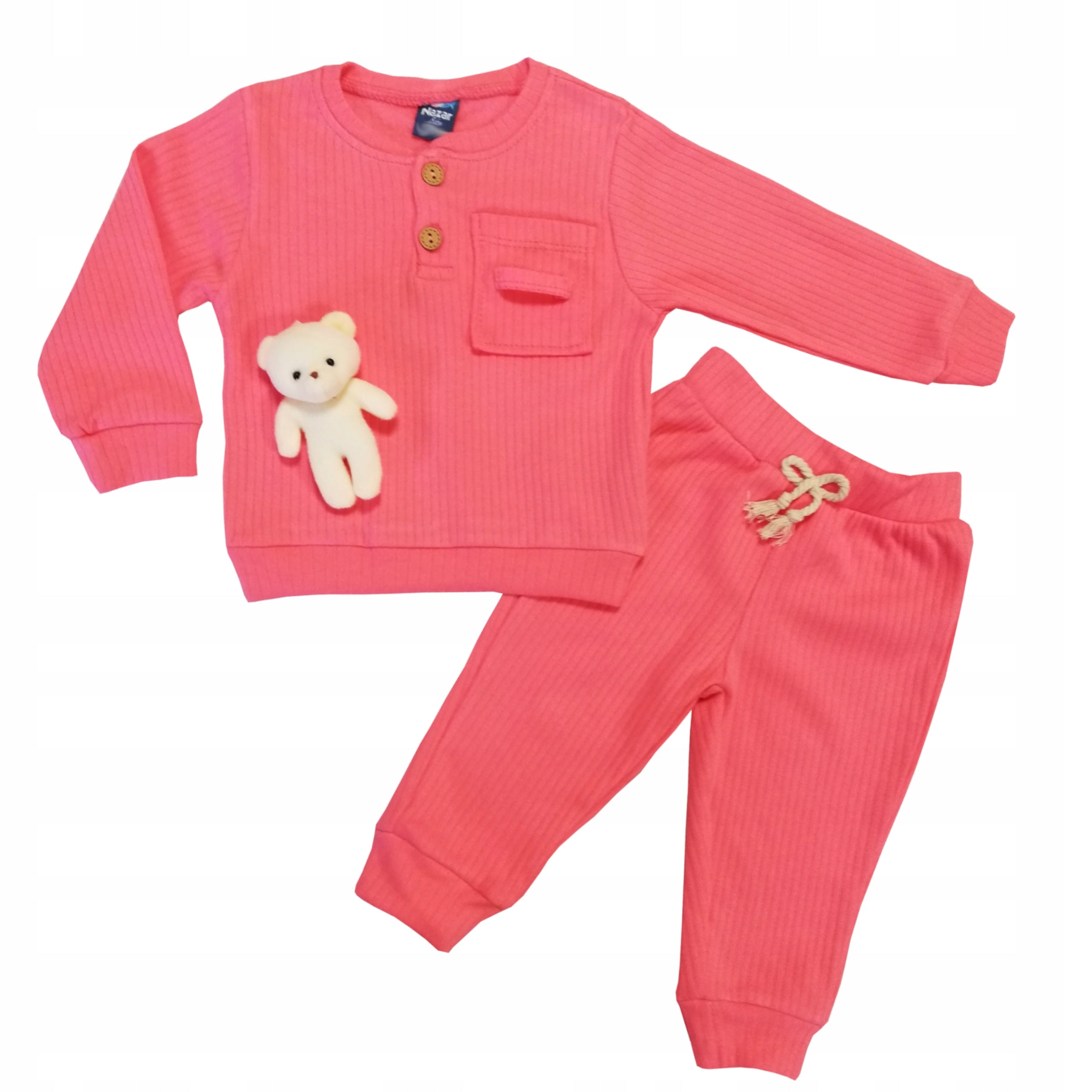 Komplet r. dres dziewczęcy 9m bawełna