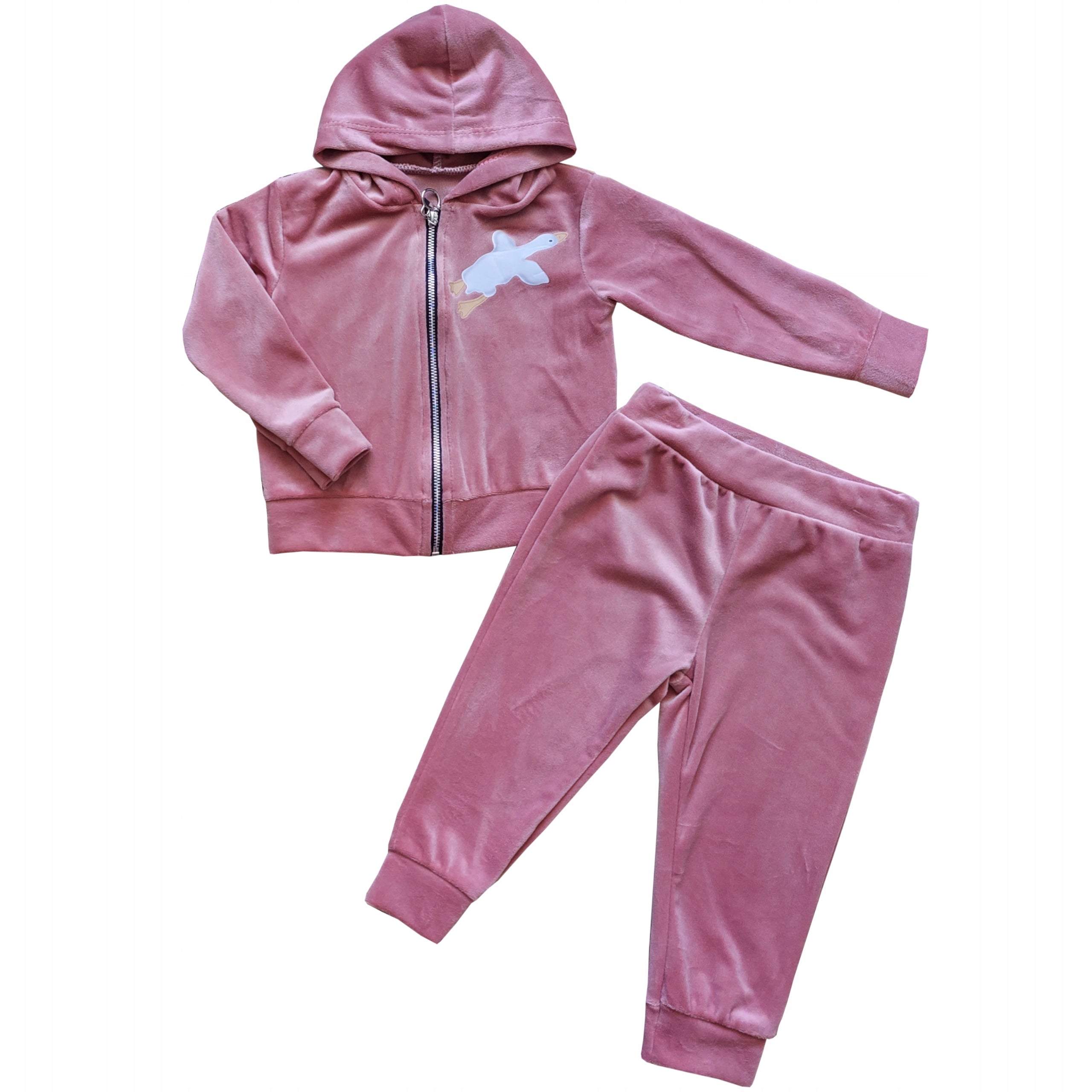 Dres dziewczęcy welurowy komplet 2 lata