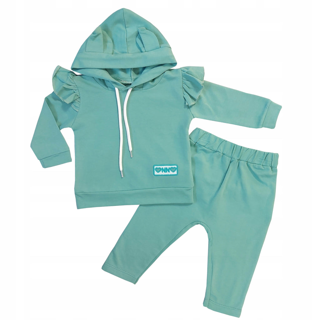 Dres dziewczęcy z kapturem bawełna