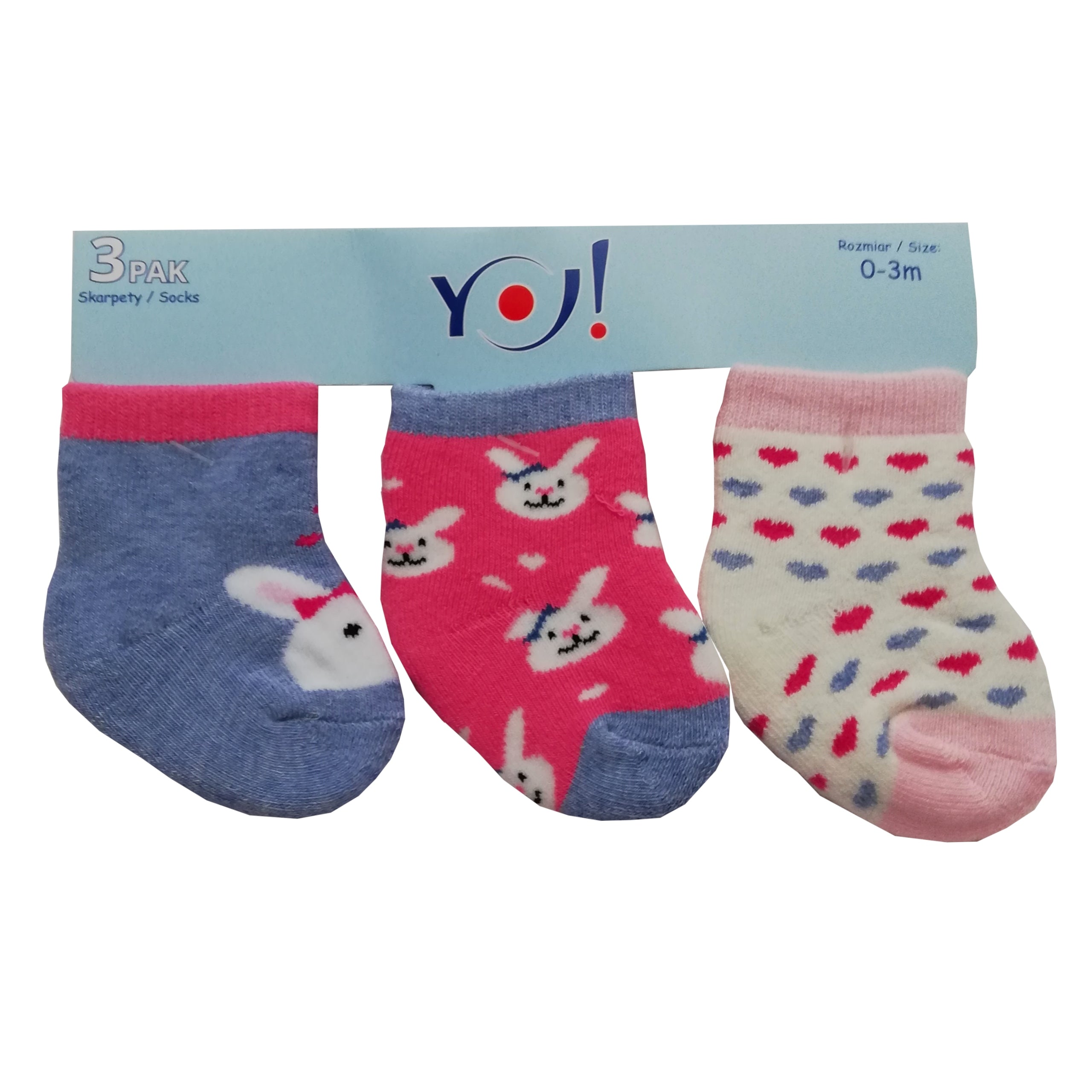Skarpetki niemowlęce YOCLUB 2x 3 pak ciepłe frotte Polskie