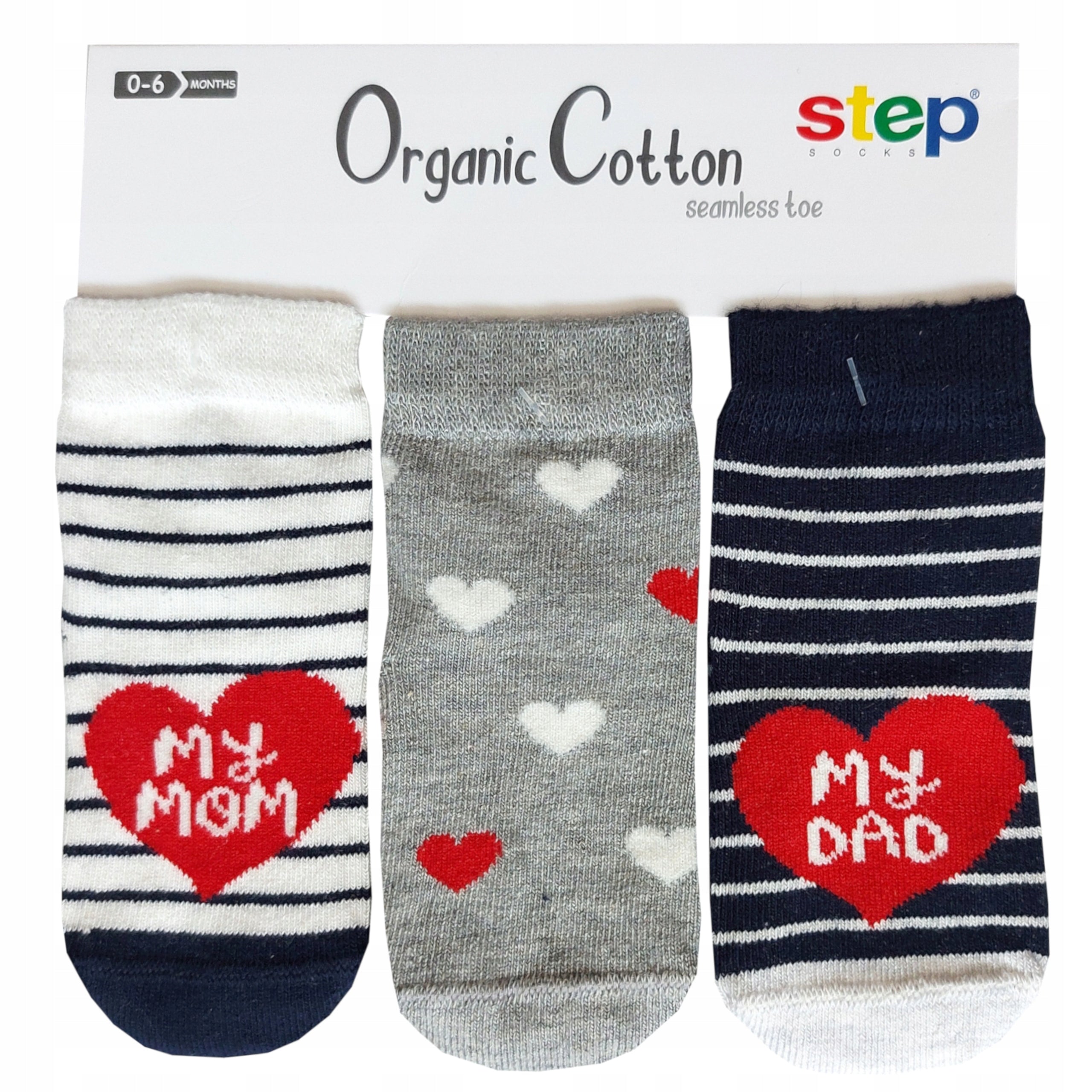 Skarpetki niemowlęce Step bawełniane 3Pak