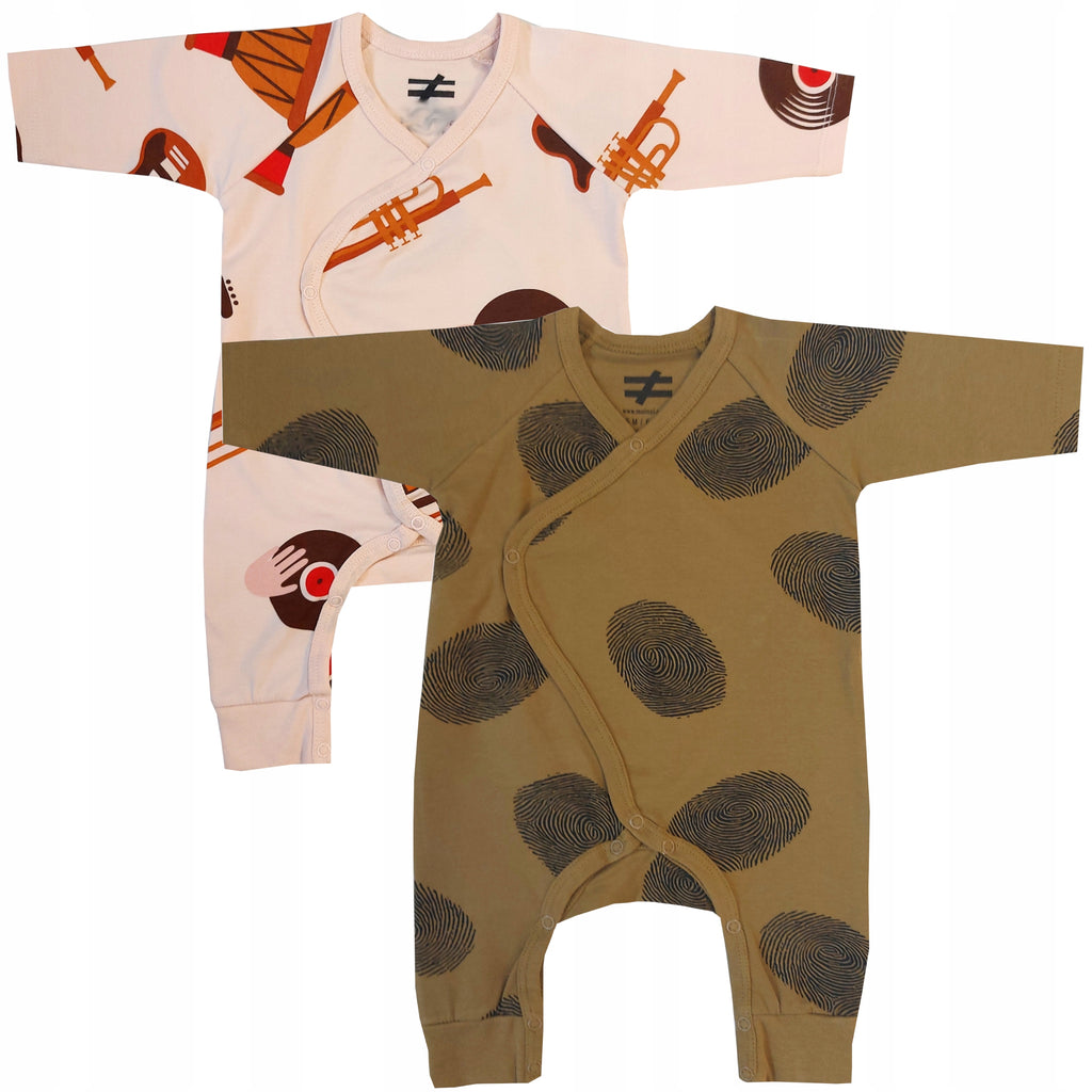 2 pak pajacyk pajac Moi Noi niemowlęcy rozpinany bawełna m