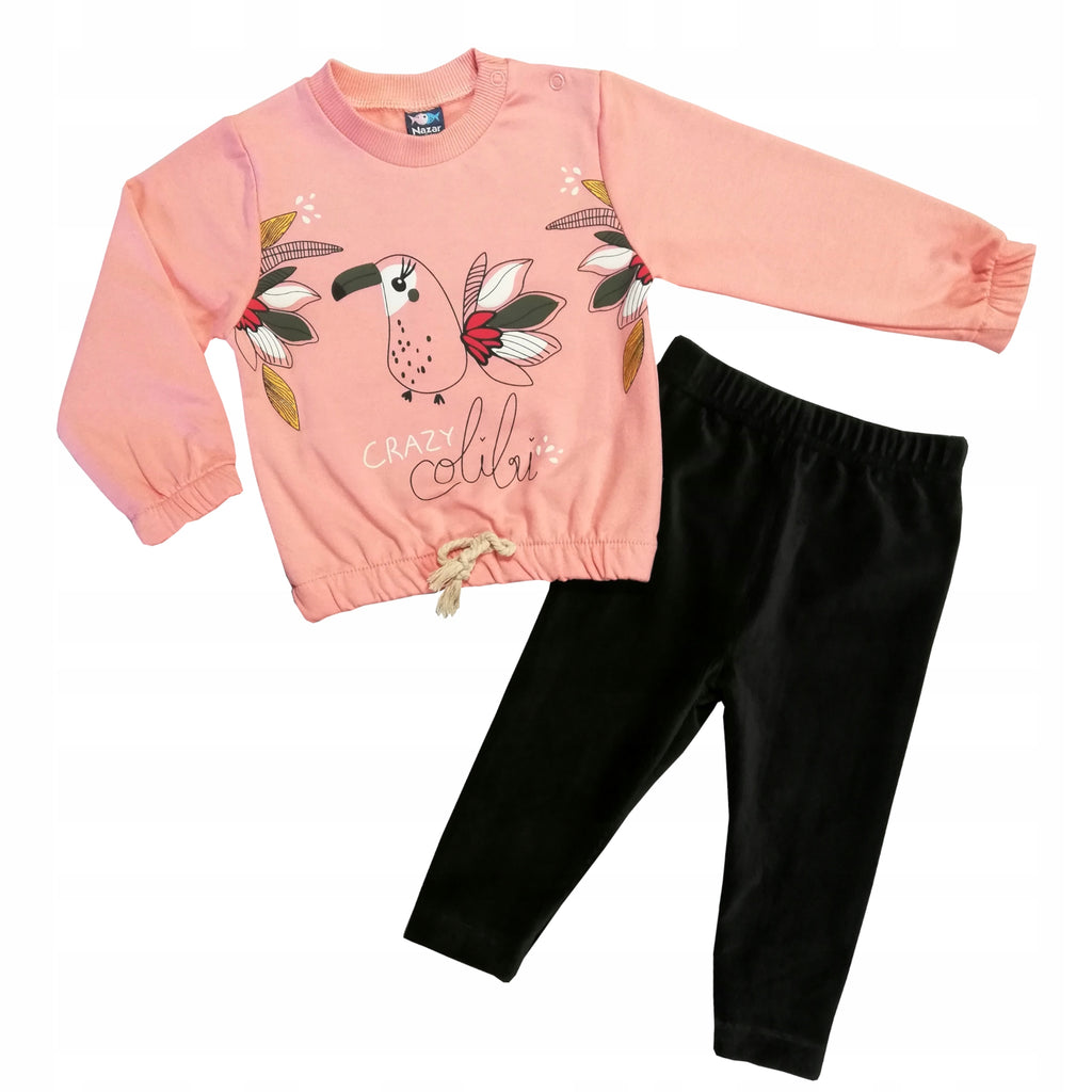 Komplet dziewczęcy bawełna 2cz Koliber 18m