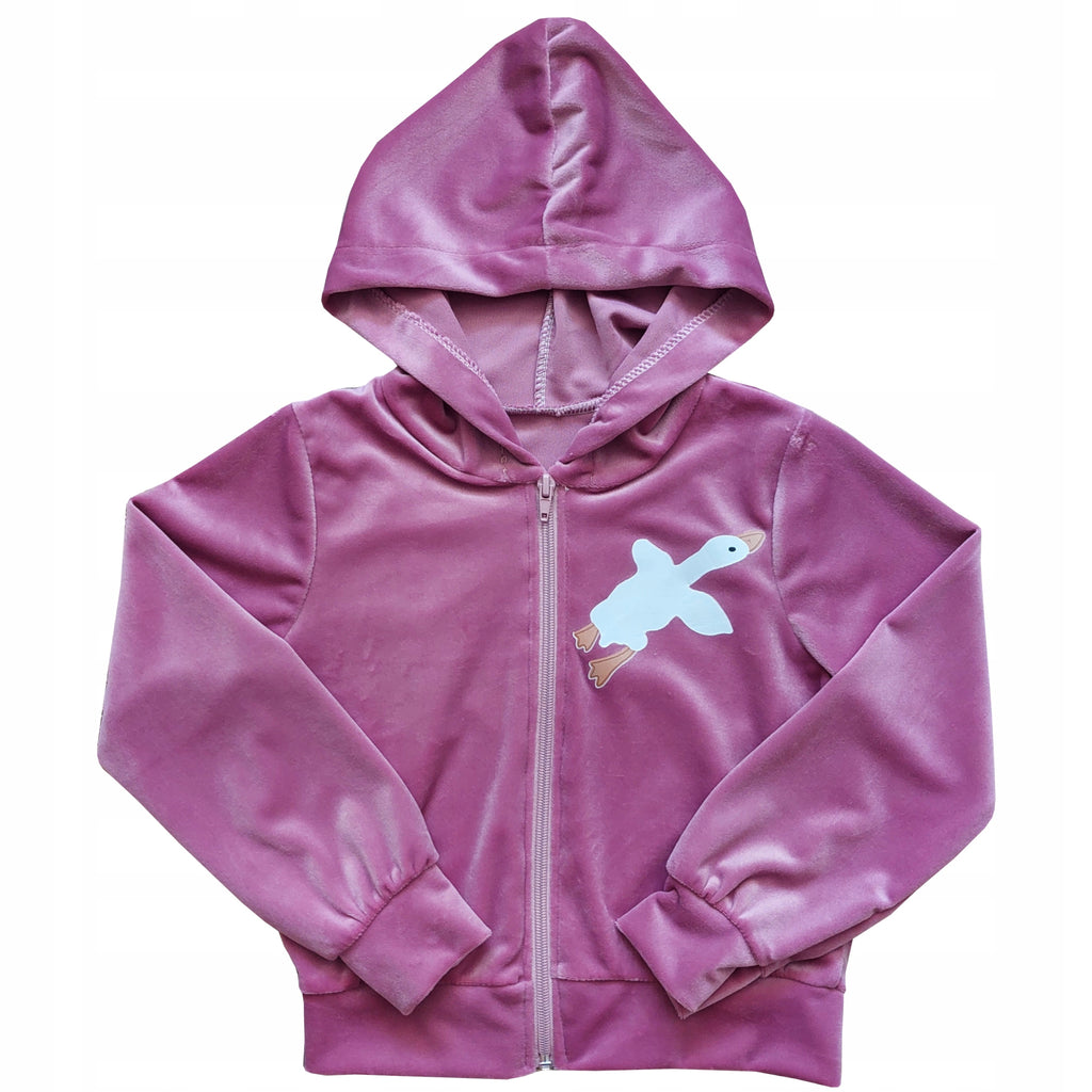 Dres dziewczęcy welurowy komplet 2 lata