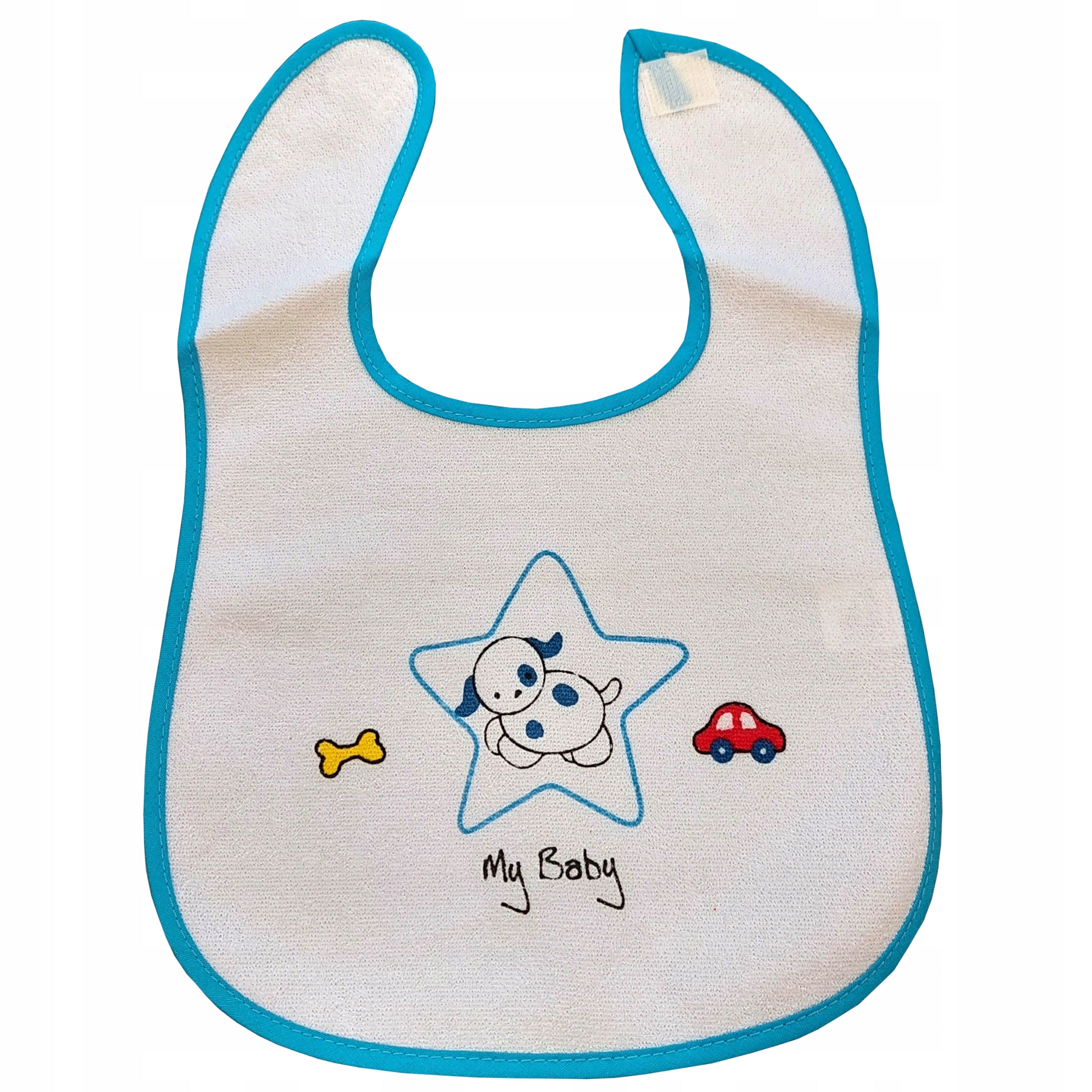 Śliniaki bawełniane na rzep duże wodoodporne 2 pak