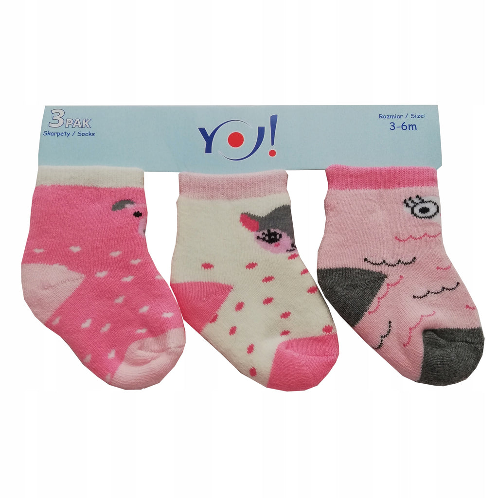 Skarpetki niemowlęce YOCLUB 2x 3 pak ciepłe frotte Polski