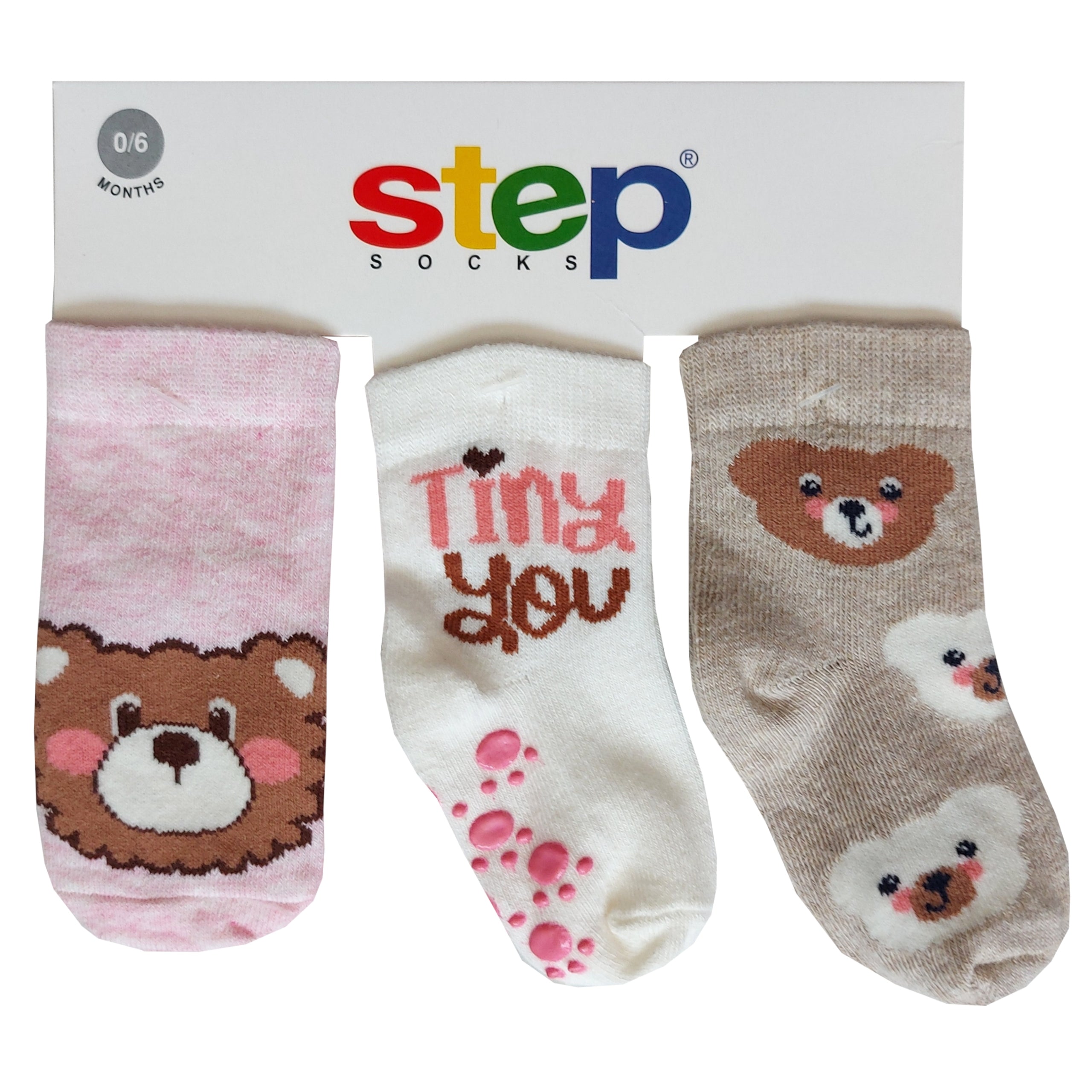 Skarpetki niemowlęce Step bawełniane 3Pak